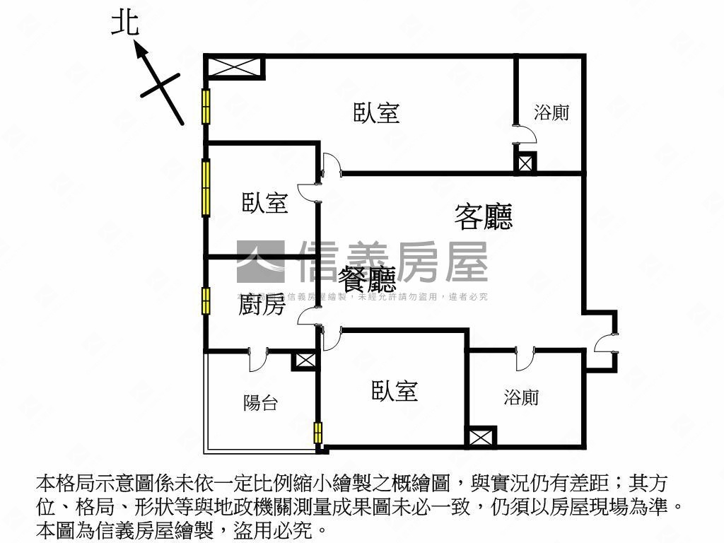 幸福成中高樓層三房平車房屋室內格局與周邊環境