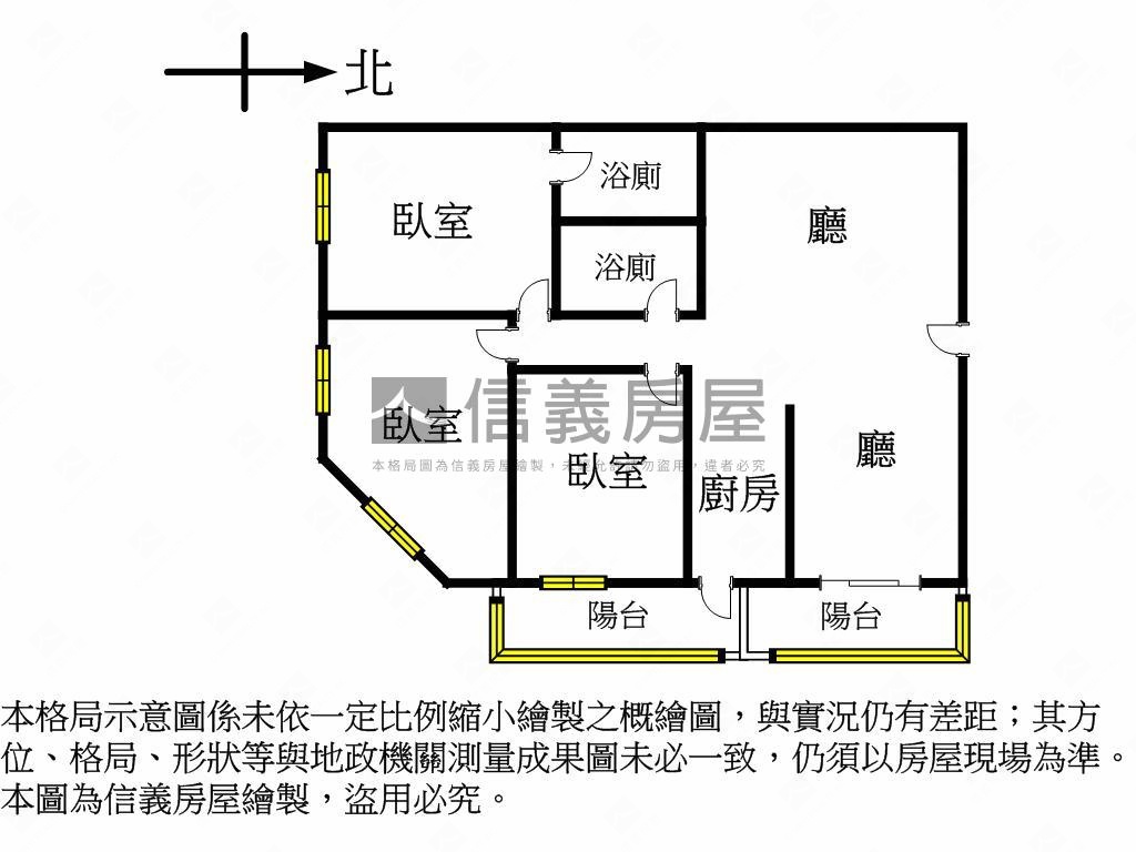 近健康公園大三房附車位房屋室內格局與周邊環境