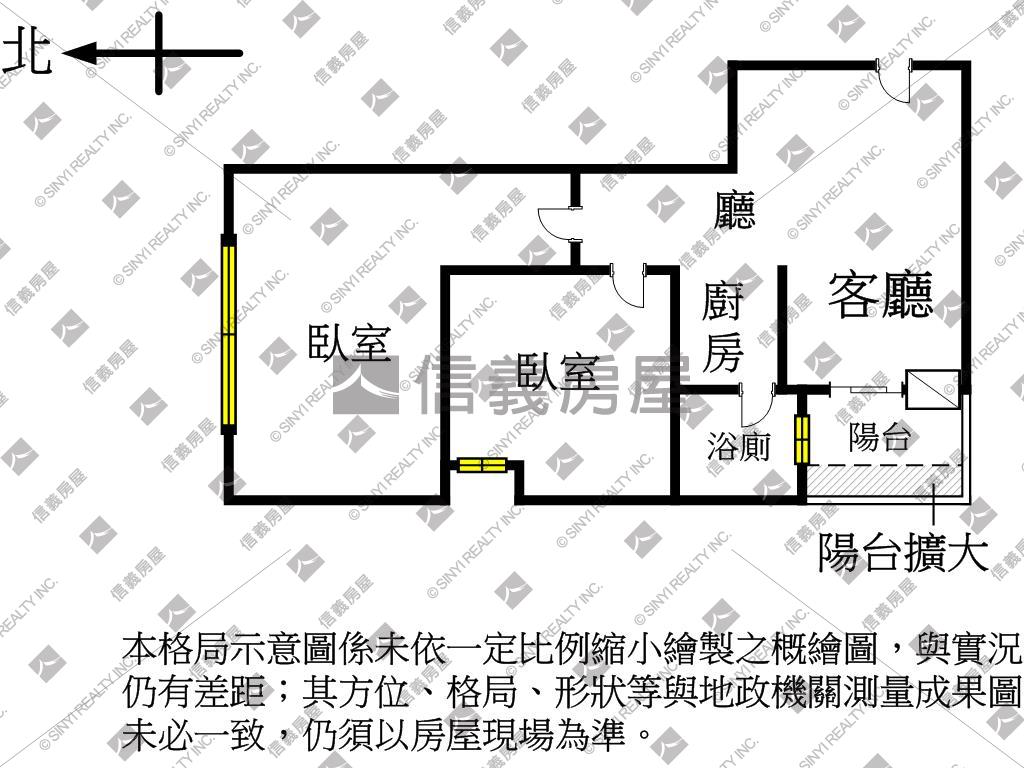 面公園小資大兩房房屋室內格局與周邊環境