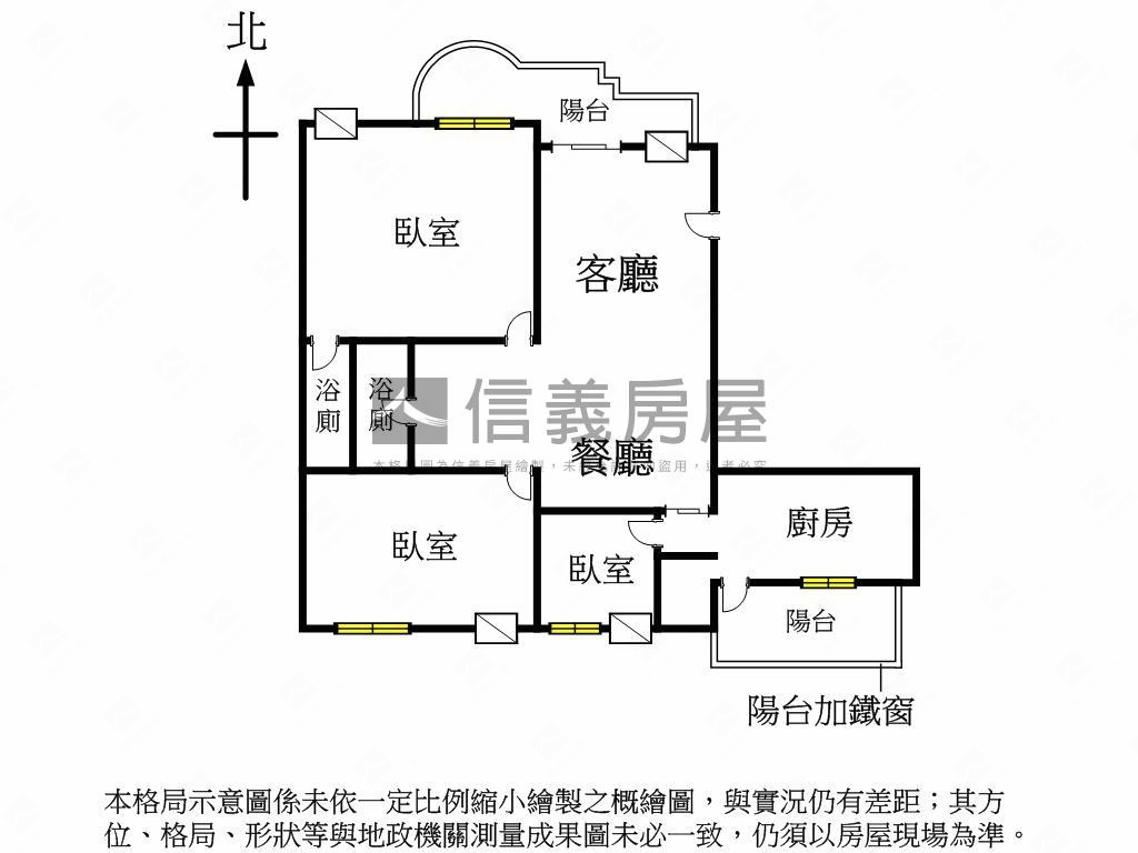 近中國醫電梯次頂樓三房房屋室內格局與周邊環境