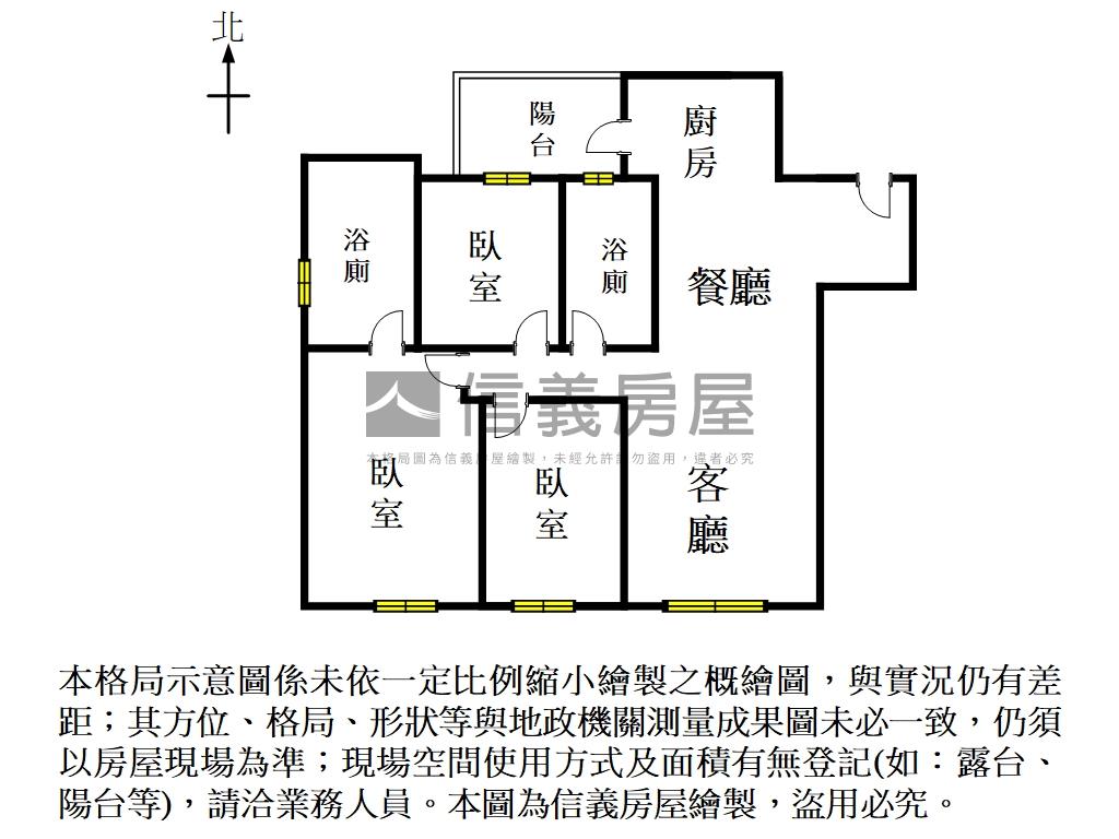 近崇德路全新朝南三房平車房屋室內格局與周邊環境