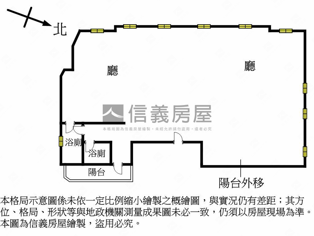 近展覽館三面採光百坪商辦房屋室內格局與周邊環境