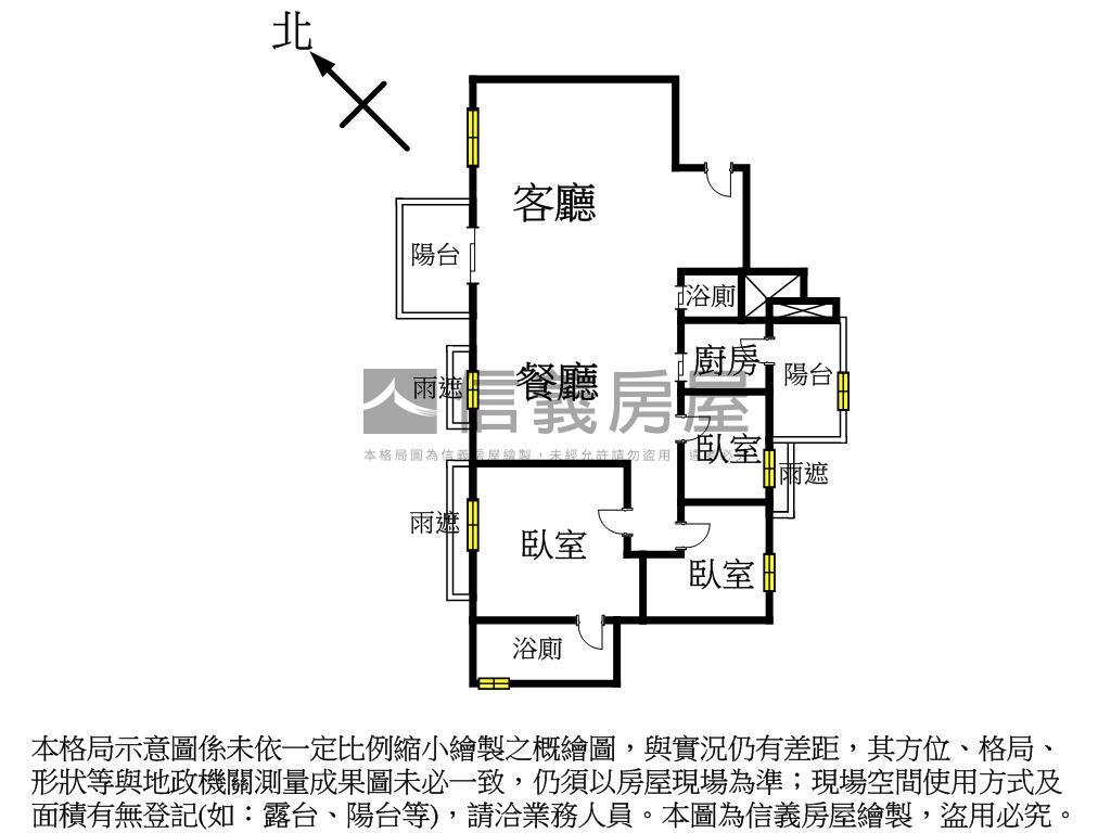 合康雲極Ｃ棟三房裝潢豪邸房屋室內格局與周邊環境