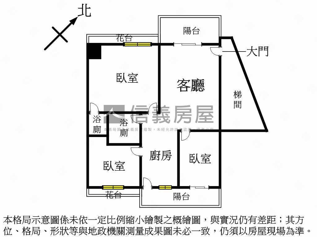 嶺東｜低總價高樓採光三房房屋室內格局與周邊環境