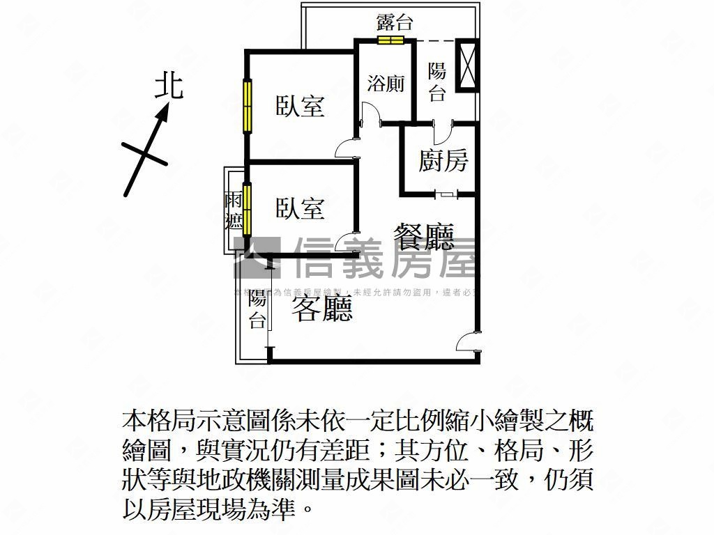 市區兩房平面車位房屋室內格局與周邊環境