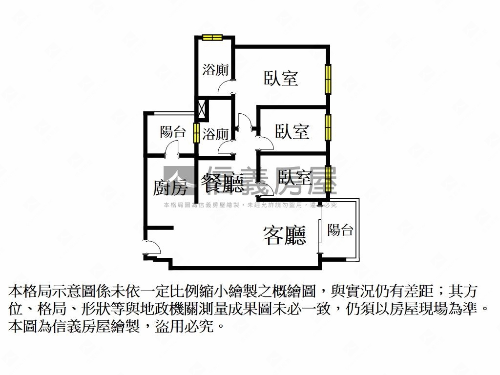 現省百萬景立方三房雙平車房屋室內格局與周邊環境