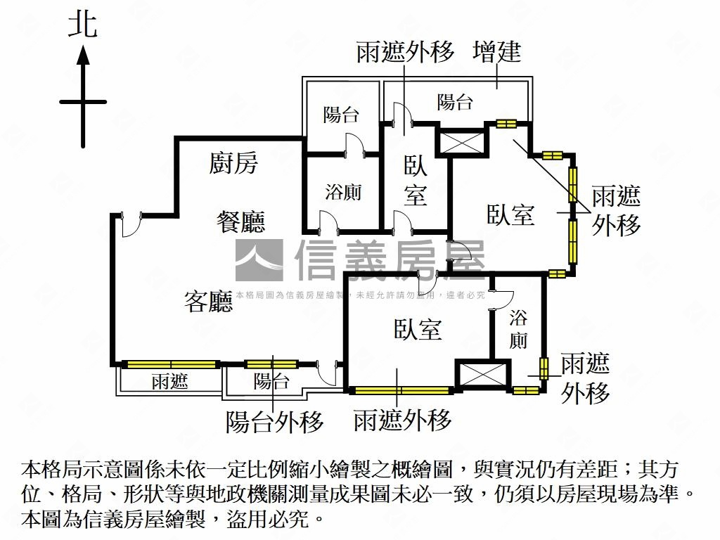 古亭水岸朝南三房房屋室內格局與周邊環境