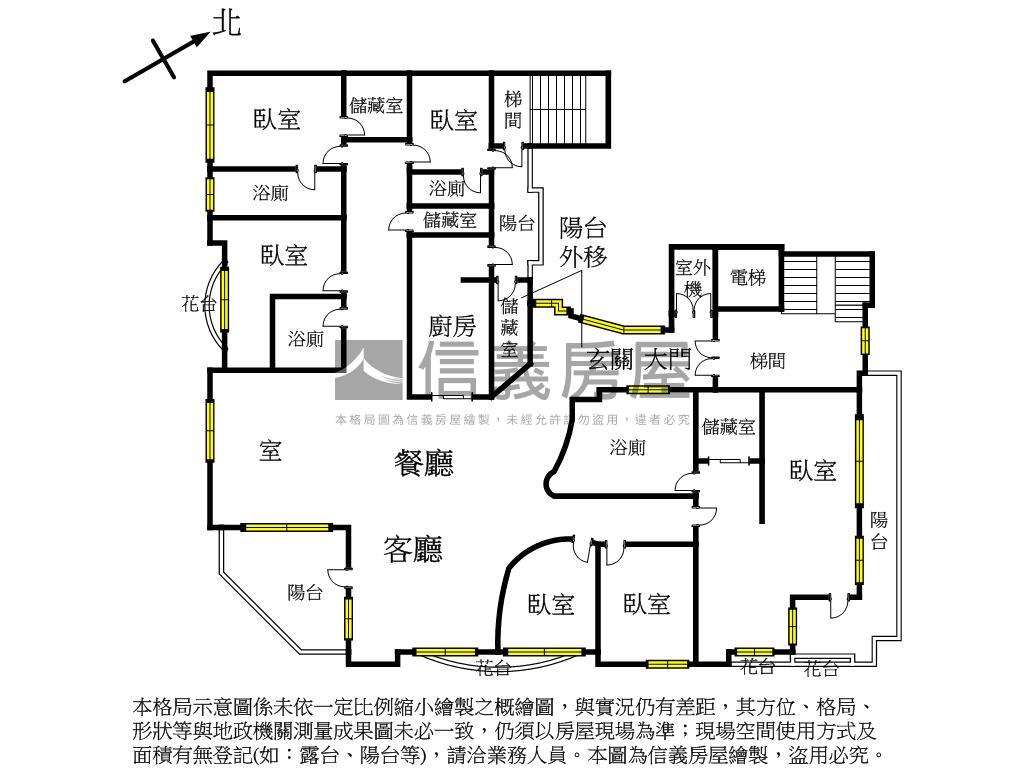 近市政府★百坪６房裝潢戶房屋室內格局與周邊環境
