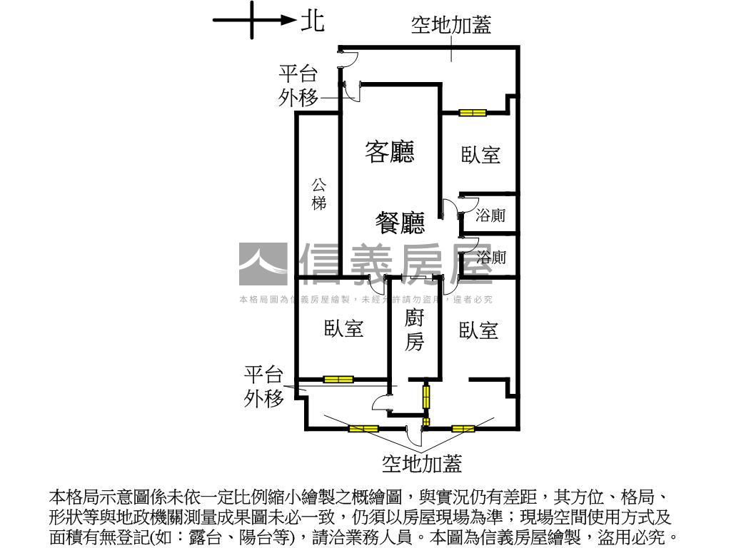 神話挑高三房美屋房屋室內格局與周邊環境