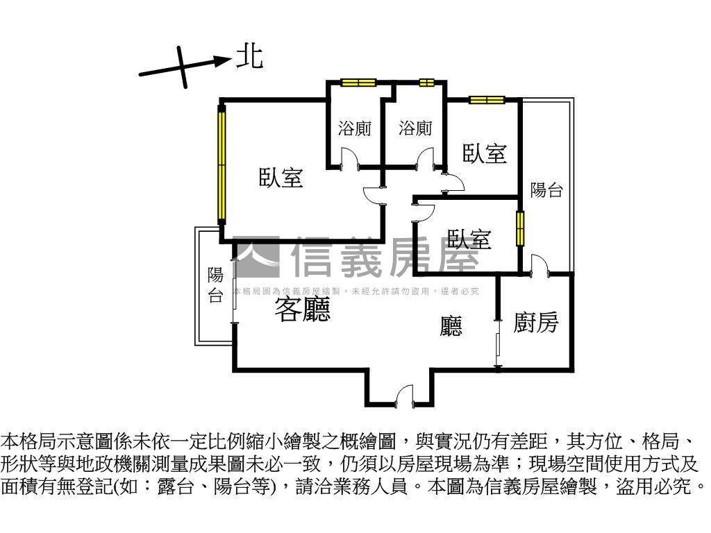 美術館雙城匯高樓三房平車房屋室內格局與周邊環境