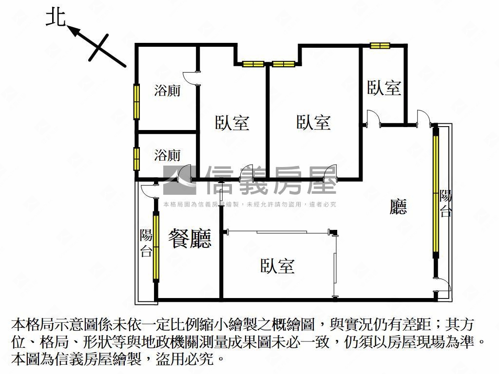 一層一戶３樓四房美寓房屋室內格局與周邊環境