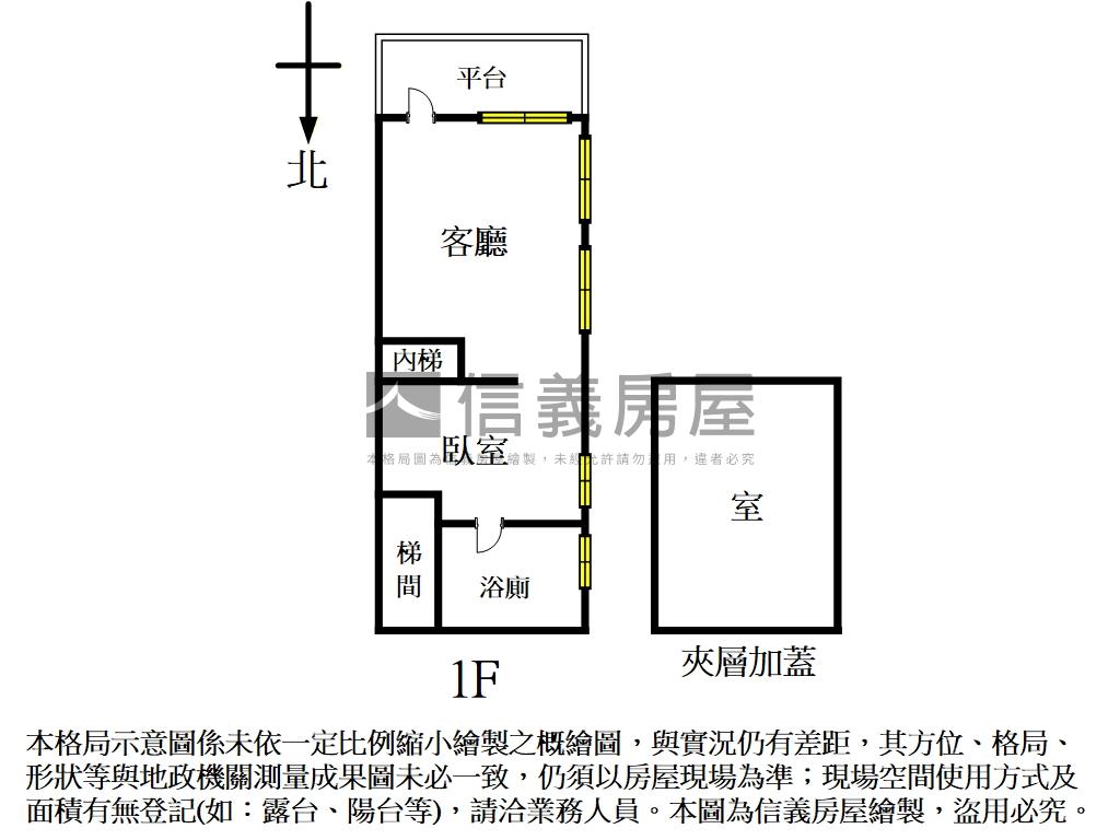近台北橋挑高邊間一樓房屋室內格局與周邊環境