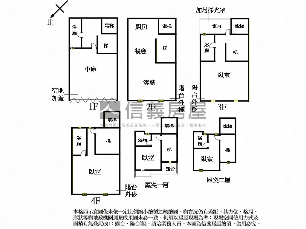 四套房精裝電梯透天房屋室內格局與周邊環境