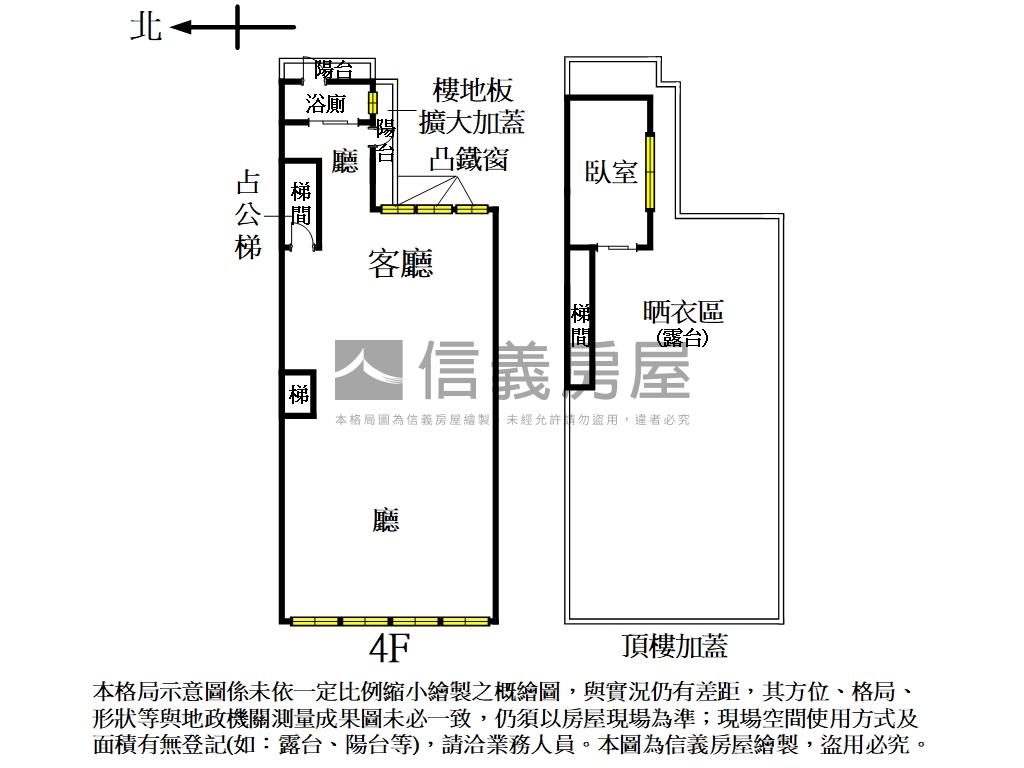民權捷運成淵學區陽台頂加房屋室內格局與周邊環境