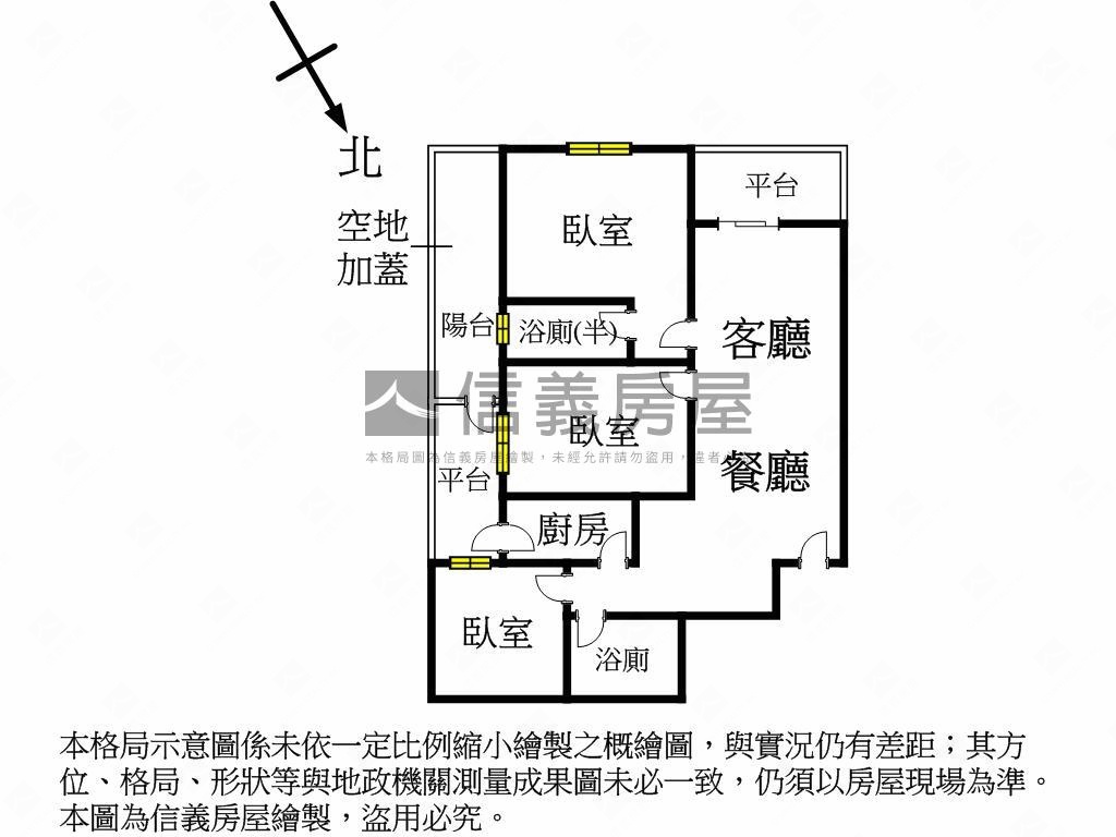 幸福華城●一樓三房房屋室內格局與周邊環境