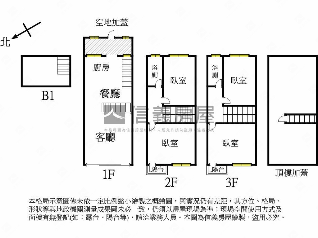 建工正樓層小資透天房屋室內格局與周邊環境