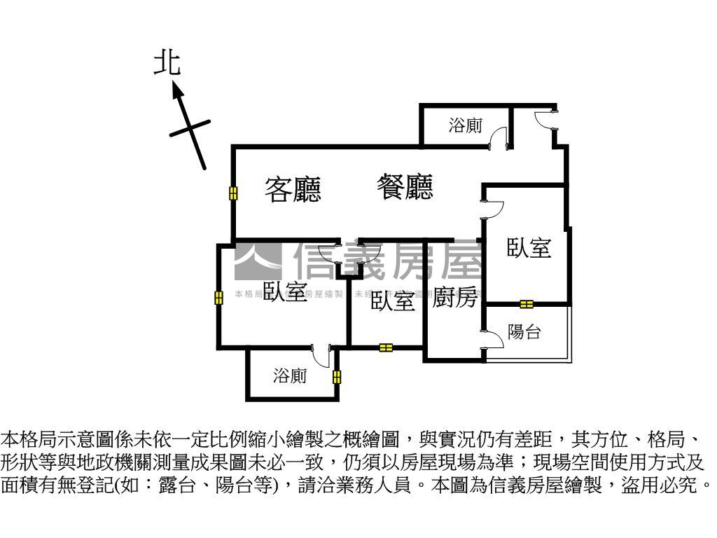 近高鐵詠遇高樓三房房屋室內格局與周邊環境