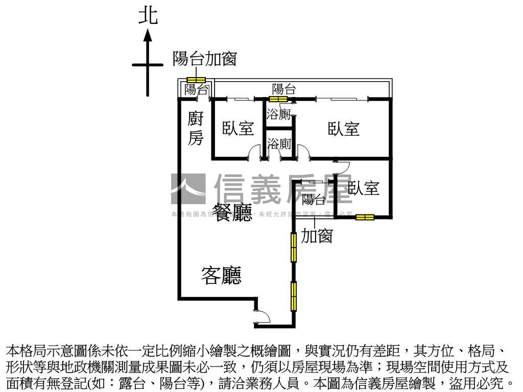 陽泰視野三房車位美廈房屋室內格局與周邊環境