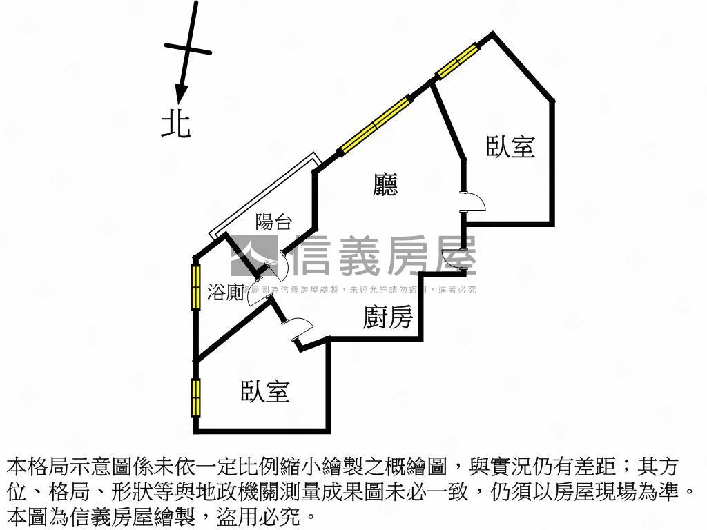 雙子星挑高精美兩房房屋室內格局與周邊環境