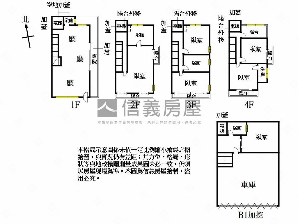 近交流道邊間百坪車庫別墅房屋室內格局與周邊環境