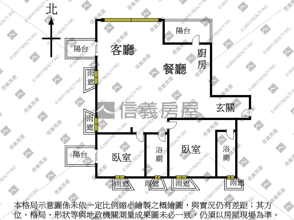 磐鈺雲華五期２房裝潢戶房屋室內格局與周邊環境