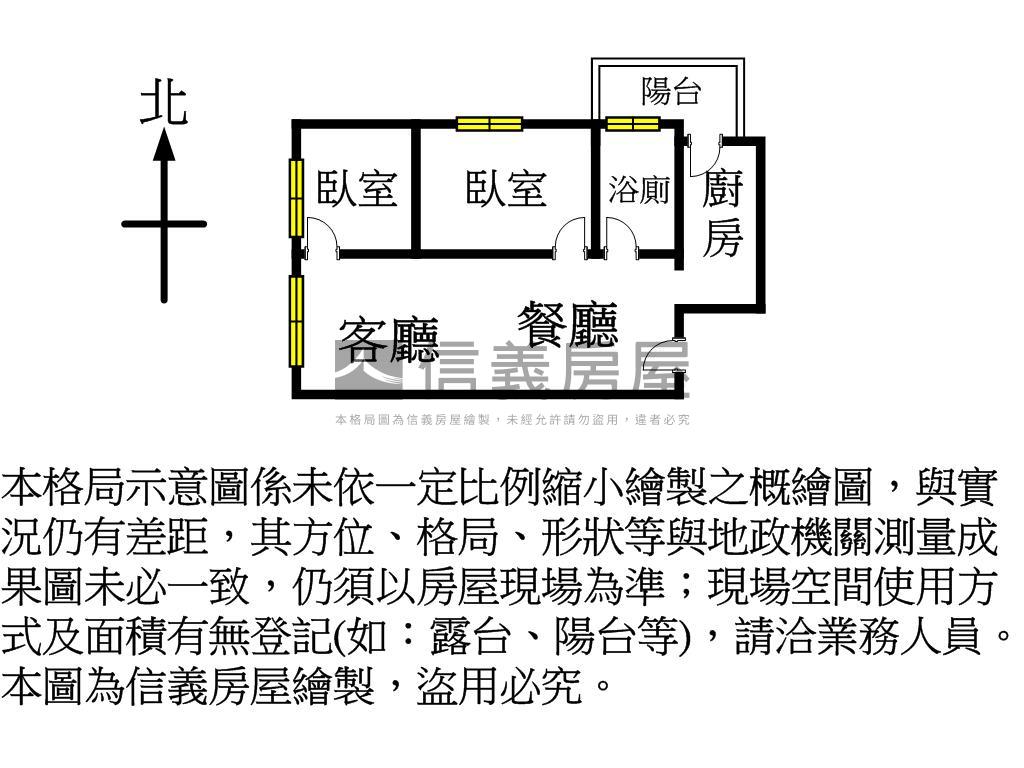 市心朗朗七樓兩房車位房屋室內格局與周邊環境