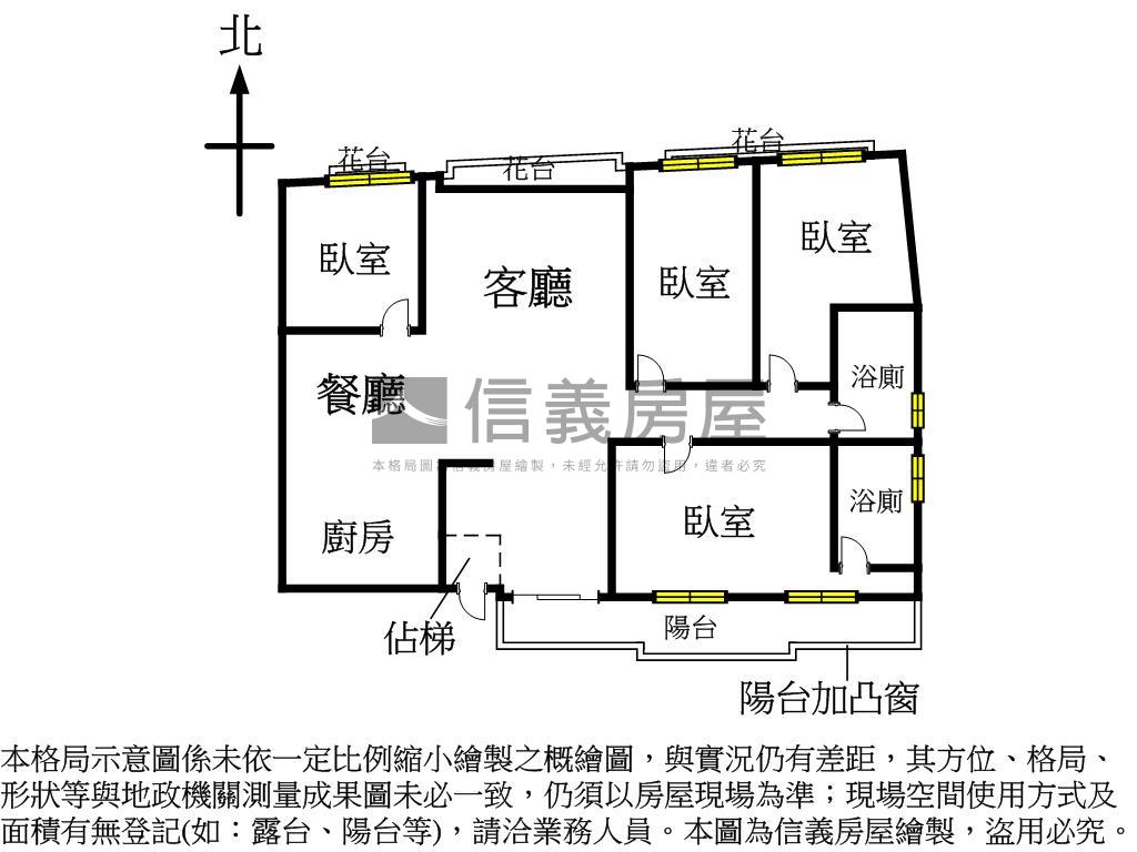 西門捷運雙併電梯方正四房房屋室內格局與周邊環境