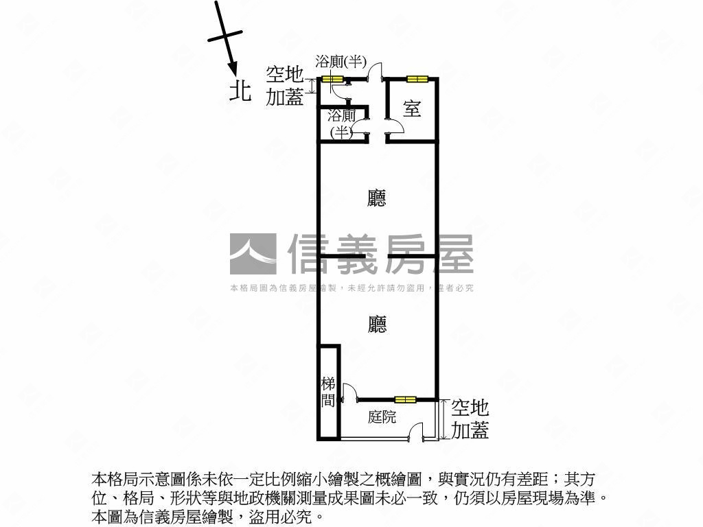專任庭院綠蔭方正邊間一樓房屋室內格局與周邊環境