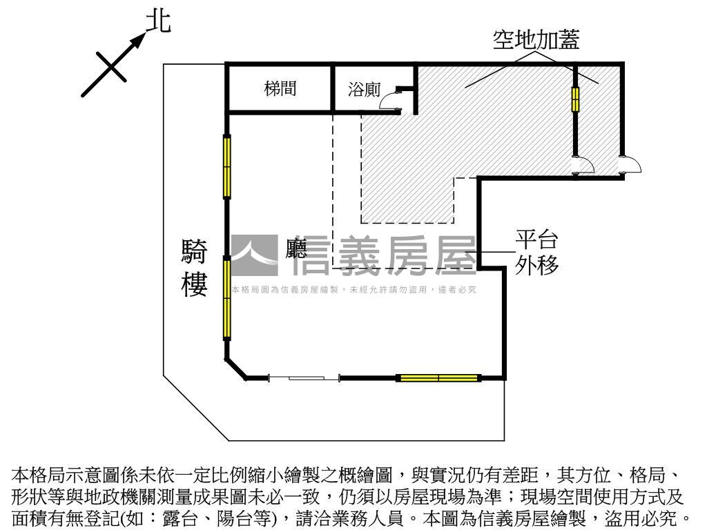近市政府角間顯眼百坪店面房屋室內格局與周邊環境