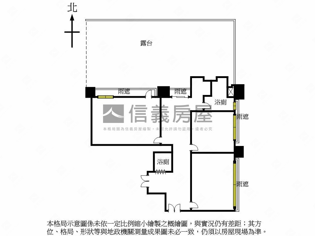 新富邑稀有露臺房屋室內格局與周邊環境