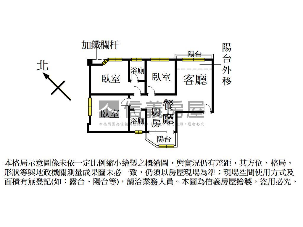 唯美三房車位雙衛浴開窗房屋室內格局與周邊環境