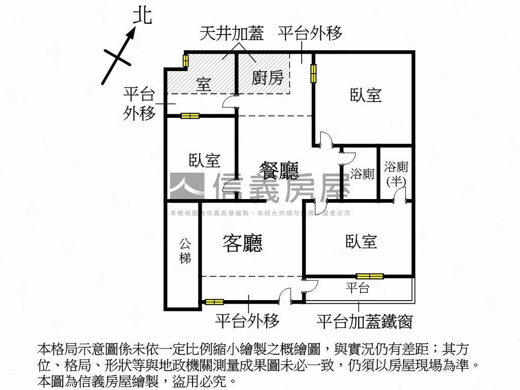 信義博愛便利一樓房屋室內格局與周邊環境