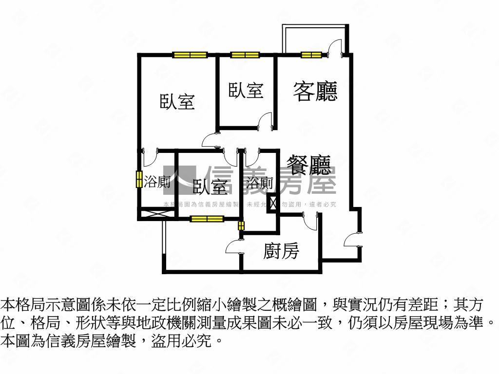 聯悅馨高樓層３房房屋室內格局與周邊環境