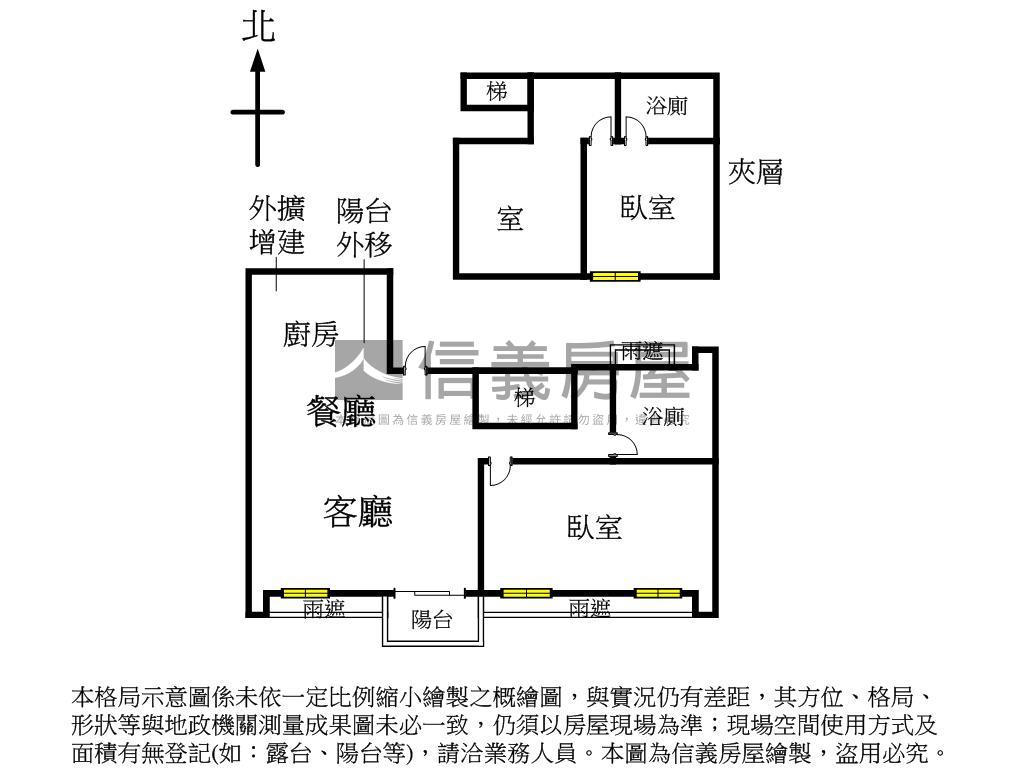 近捷運學校挑高１＋１房房屋室內格局與周邊環境