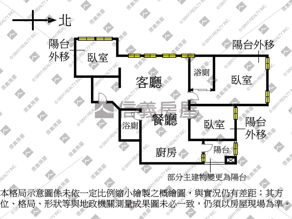 鐘鼎山林高樓美妝三房房屋室內格局與周邊環境