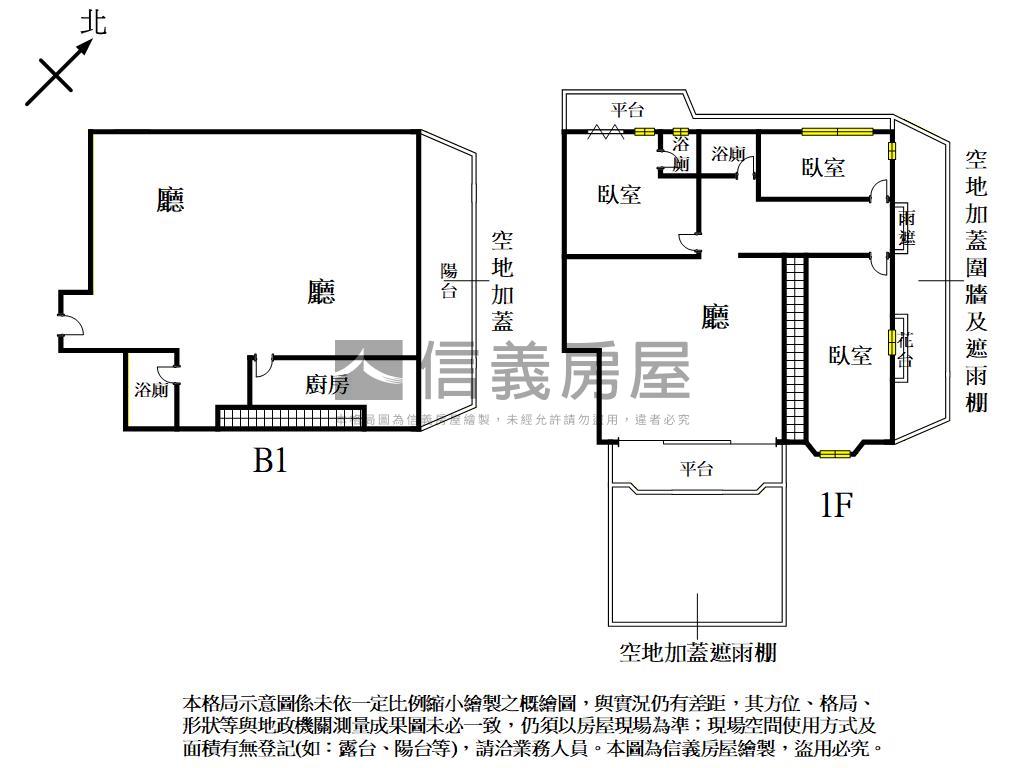 美花園大坪數一樓三房車位房屋室內格局與周邊環境