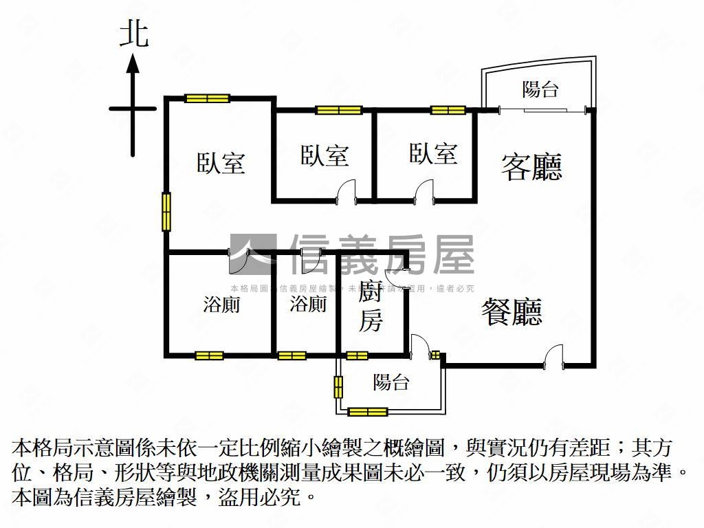 近捷運中高樓３房平車房屋室內格局與周邊環境