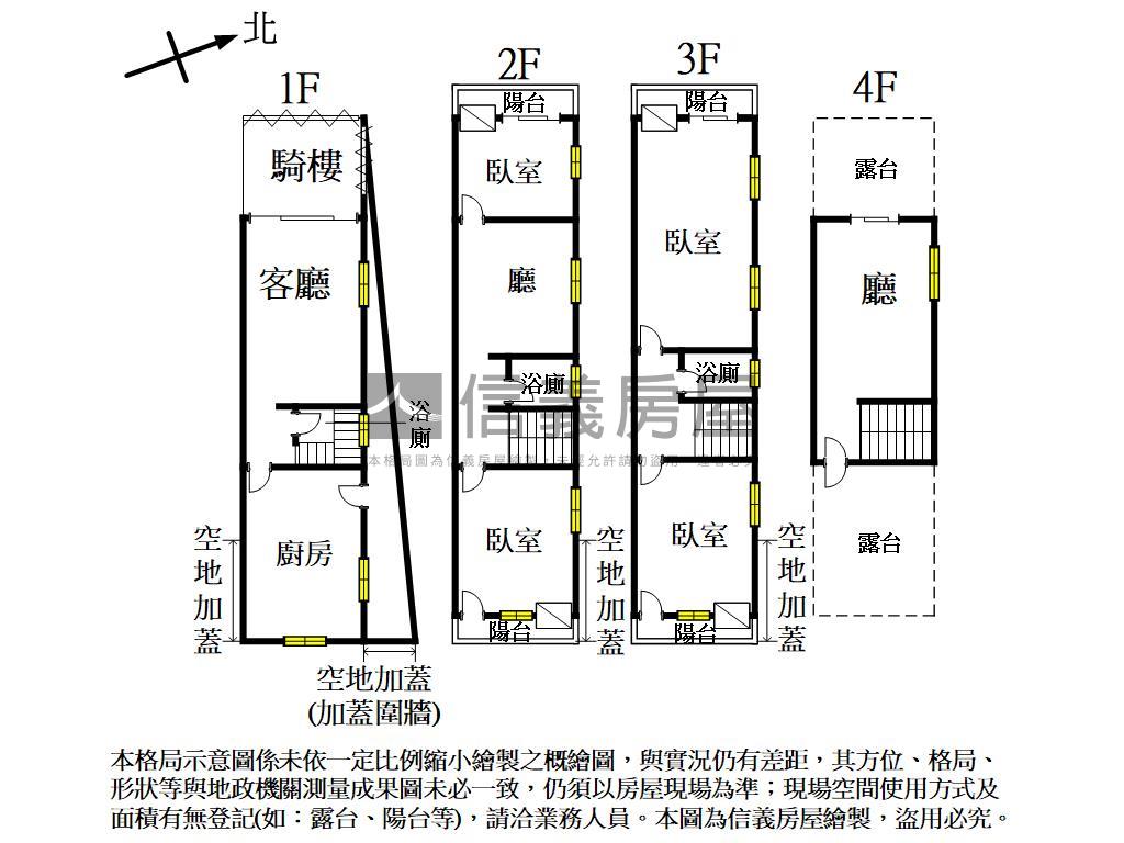 近中彰邊間騎樓透天房屋室內格局與周邊環境