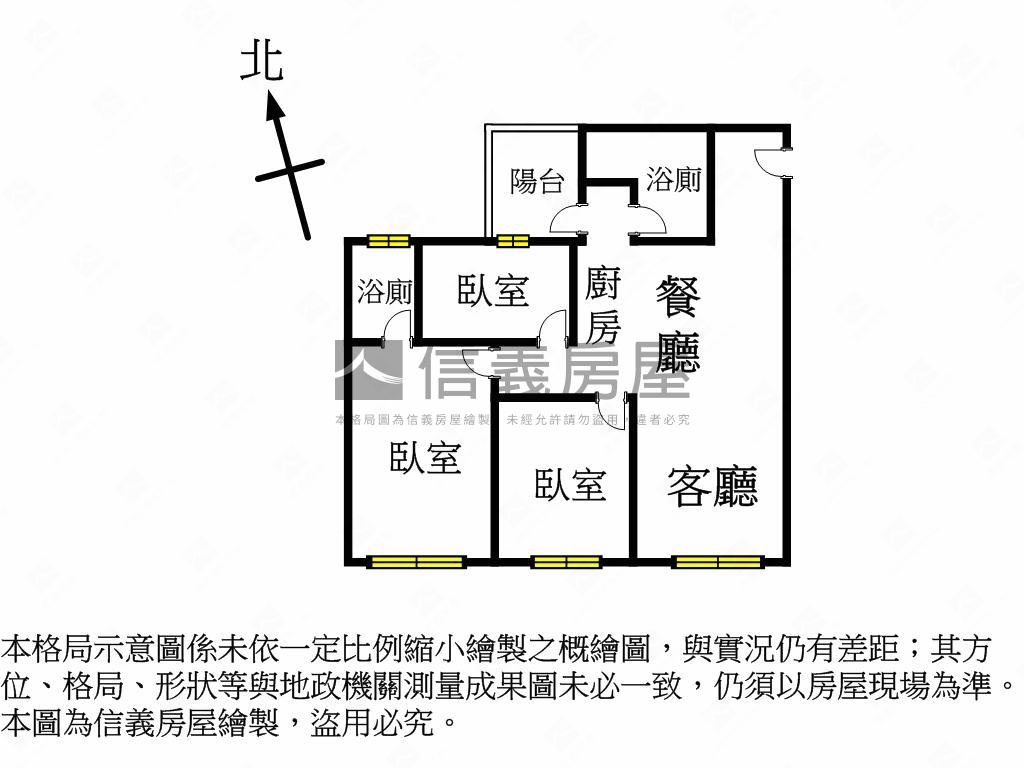 人人幸福中高樓層三房平車房屋室內格局與周邊環境