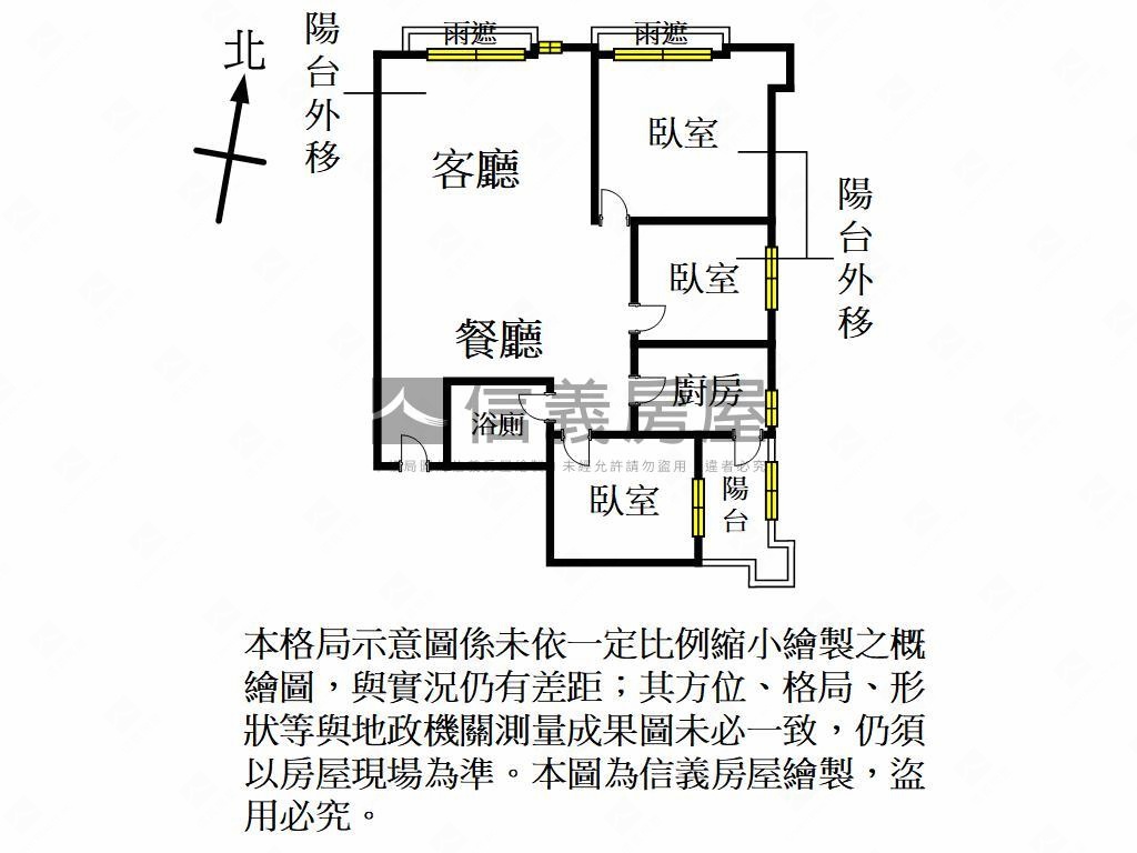 次頂樓３房●法國賞房屋室內格局與周邊環境