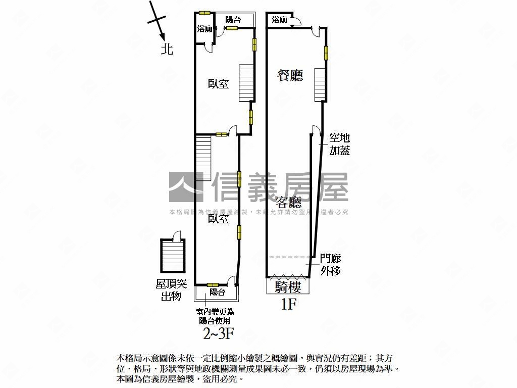 銀行旁角間透天金店房屋室內格局與周邊環境