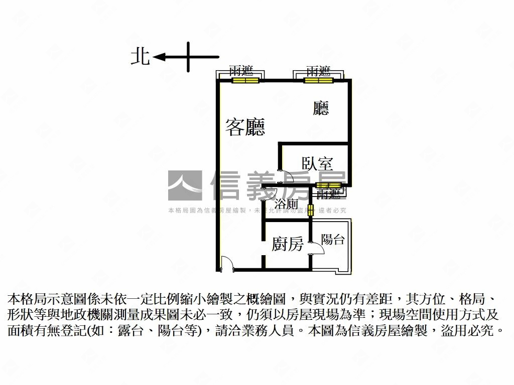 金瑞山七樓．一房兩廳一衛房屋室內格局與周邊環境