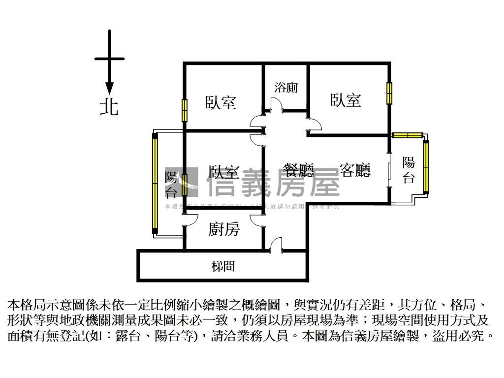 低公設大空間三房房屋室內格局與周邊環境