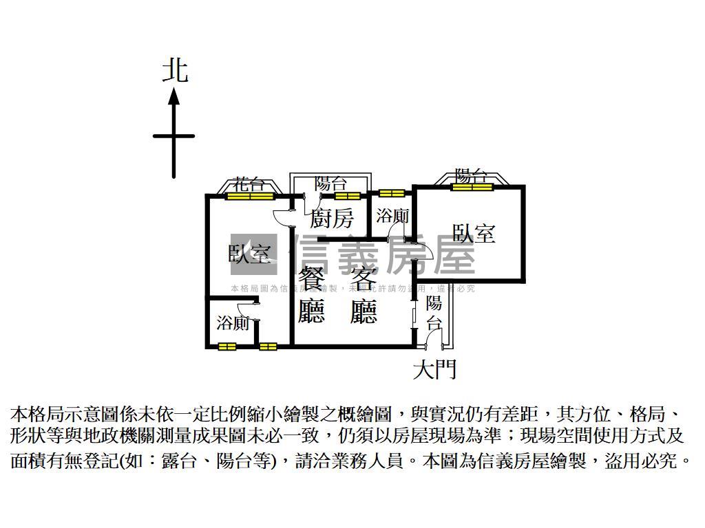 中醫商圈健行路三樓公寓房屋室內格局與周邊環境