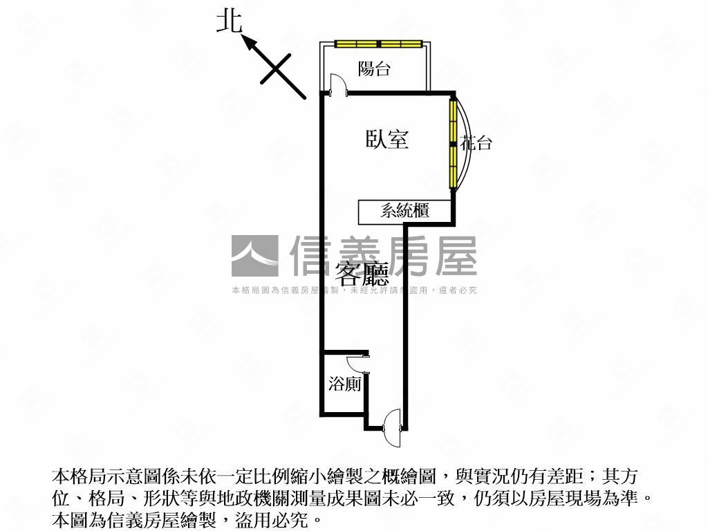 近市政府捷運正１房１廳房屋室內格局與周邊環境