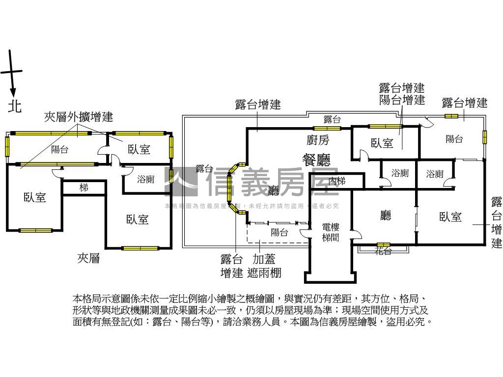 稀有北科加持露臺大空間房屋室內格局與周邊環境