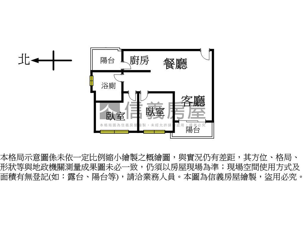 櫻花緻‧採光邊間兩房房屋室內格局與周邊環境